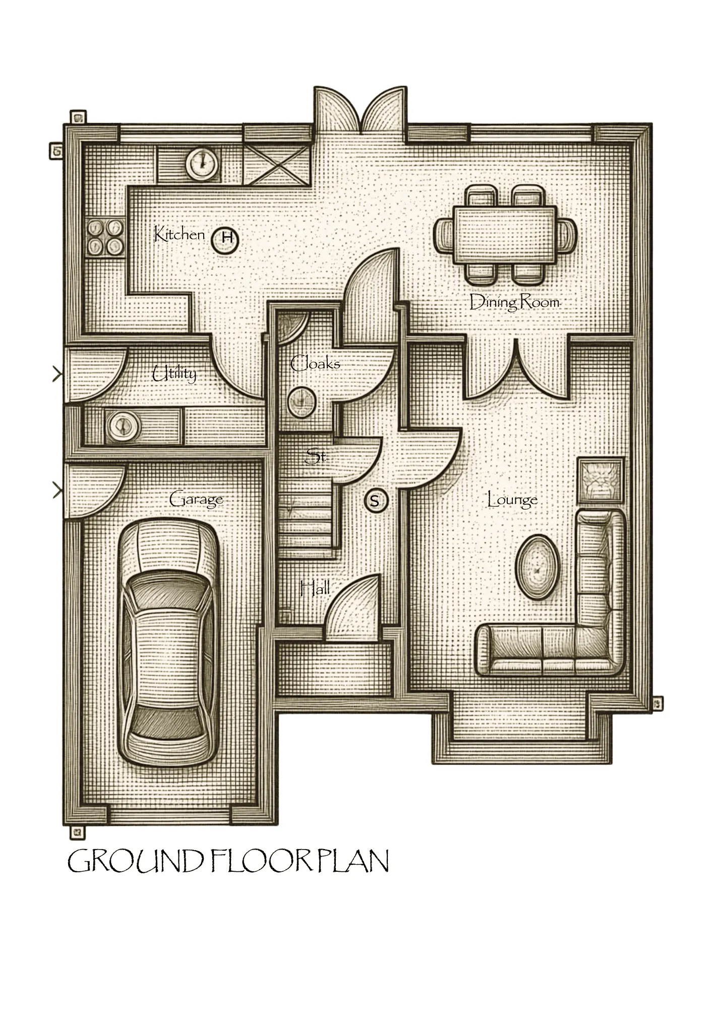 Suburban Residence, Middlesbrough — floor plan 1