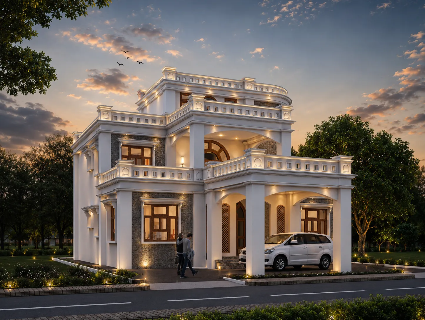 White Classical Residence