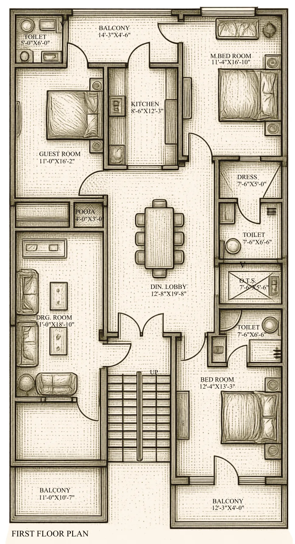 Contemporary Three-storey Residence — anand f floor plan
