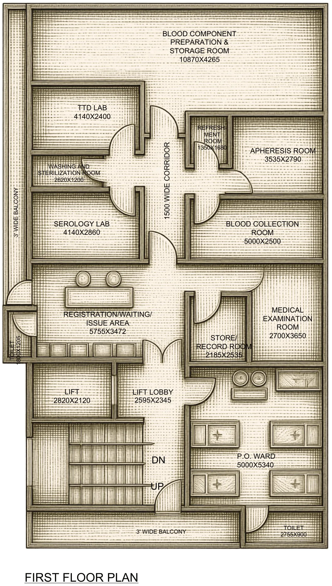 CNS Blood Bank — cns blod bank building f floor