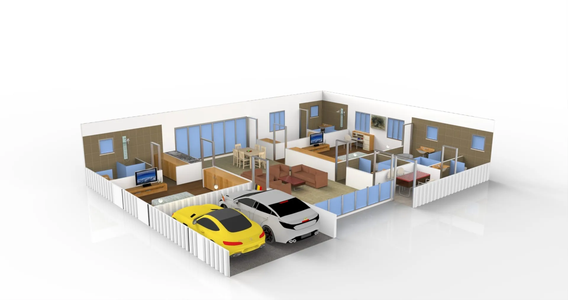 Container Beach House — container_interior slice cut 9