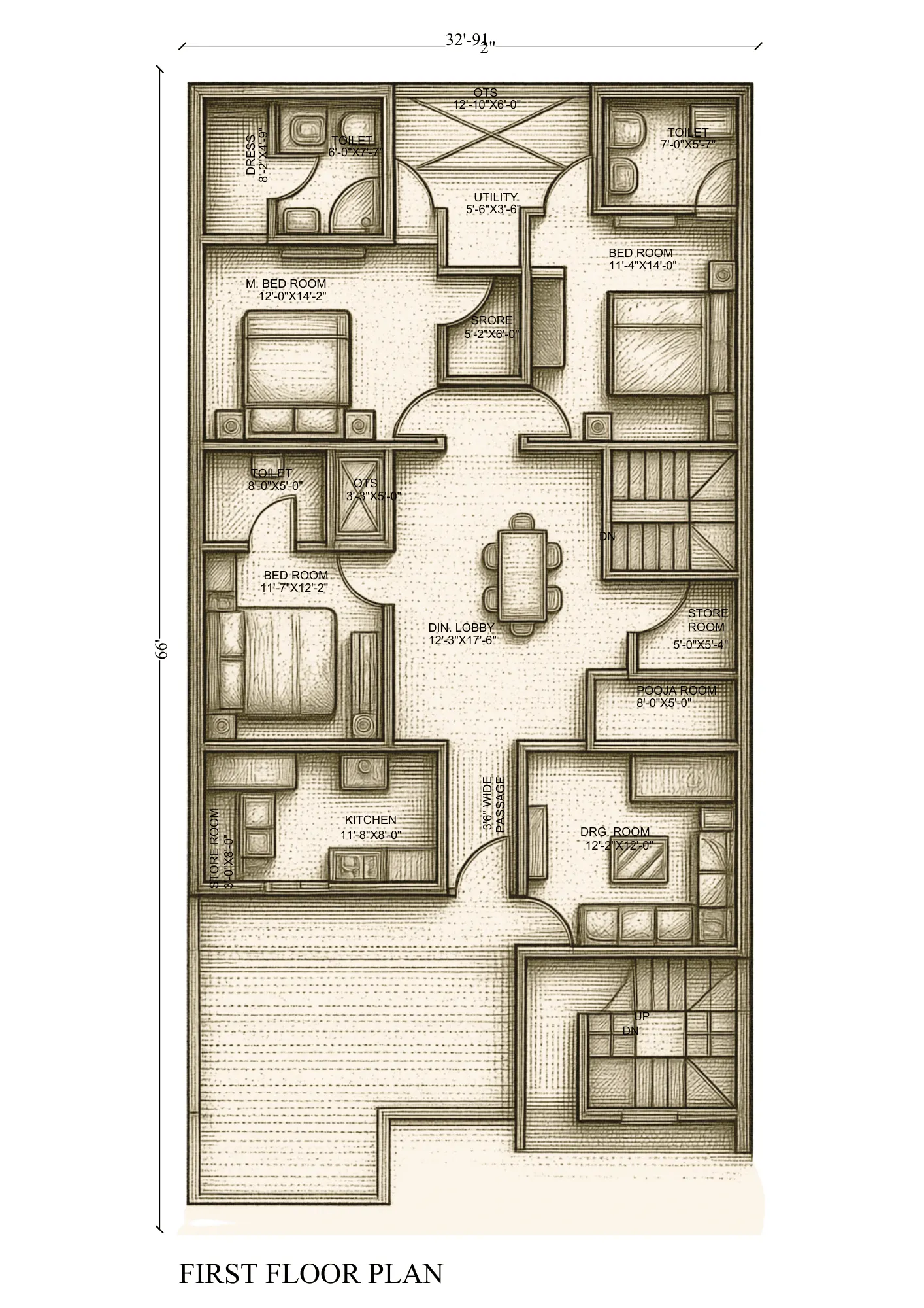Doctor's Residence — dr kamal kishor f floor plan