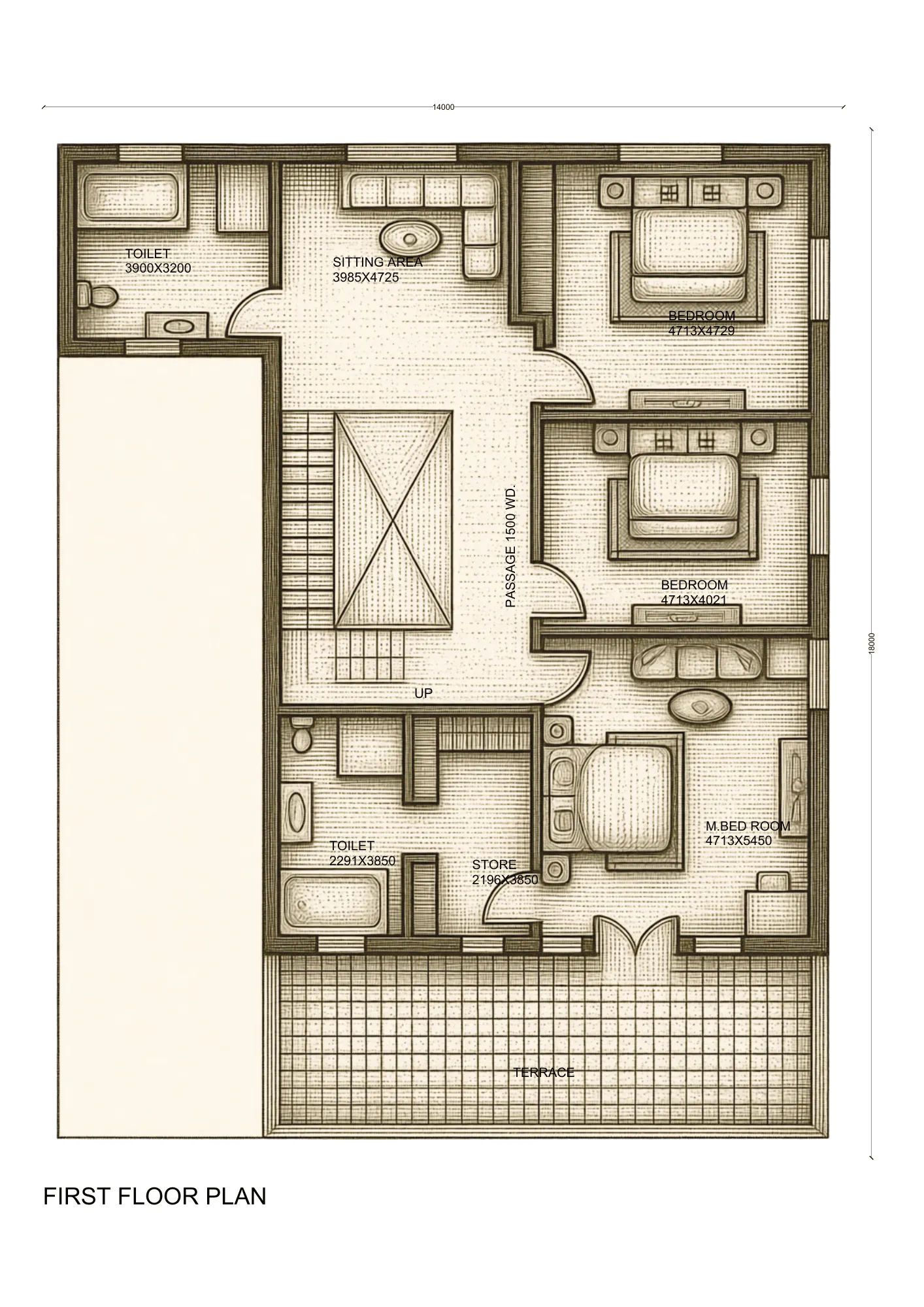 Residence, South Africa — first floor plan