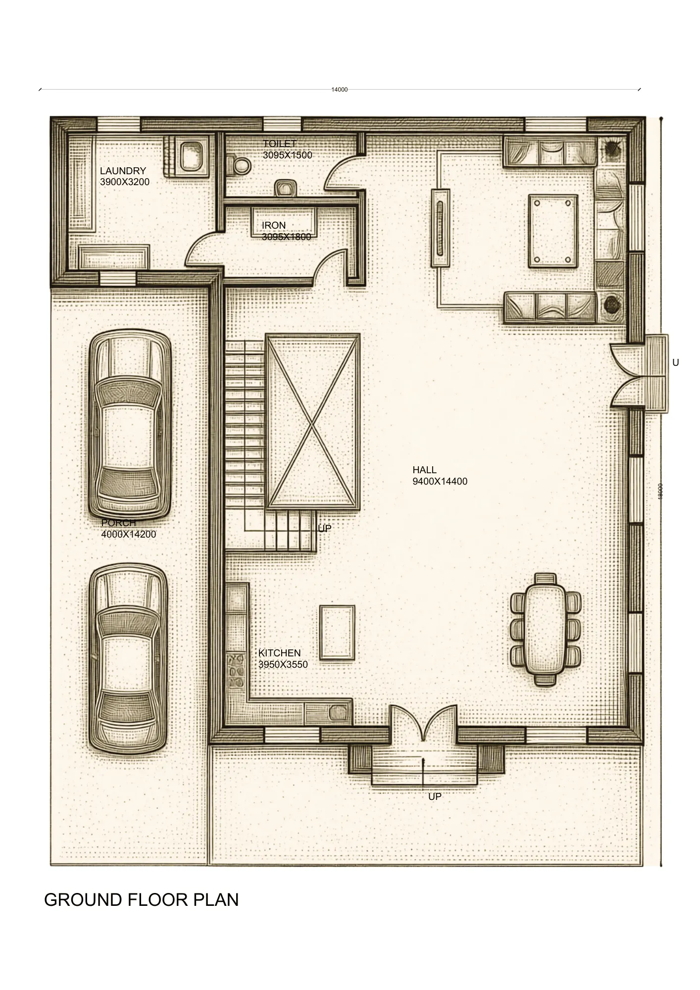 Residence, South Africa — ground floor plan