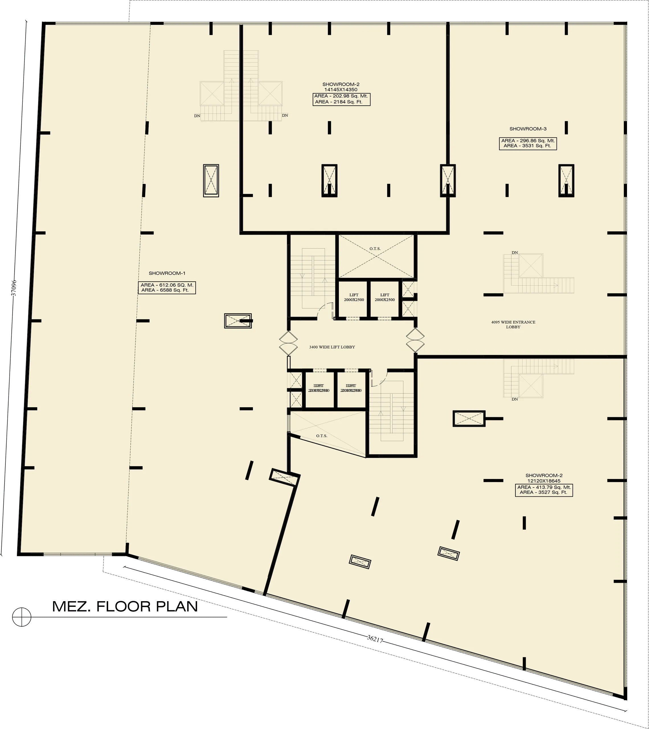 Mixed-Use Tower, Rolla — mezenine floor plan