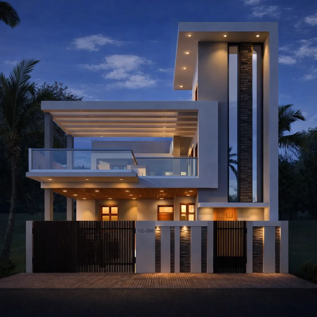 Doctor's Residence — night