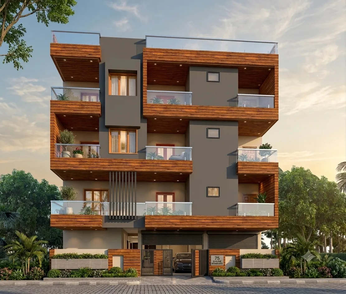 Wood-clad Modern Residence — render 2