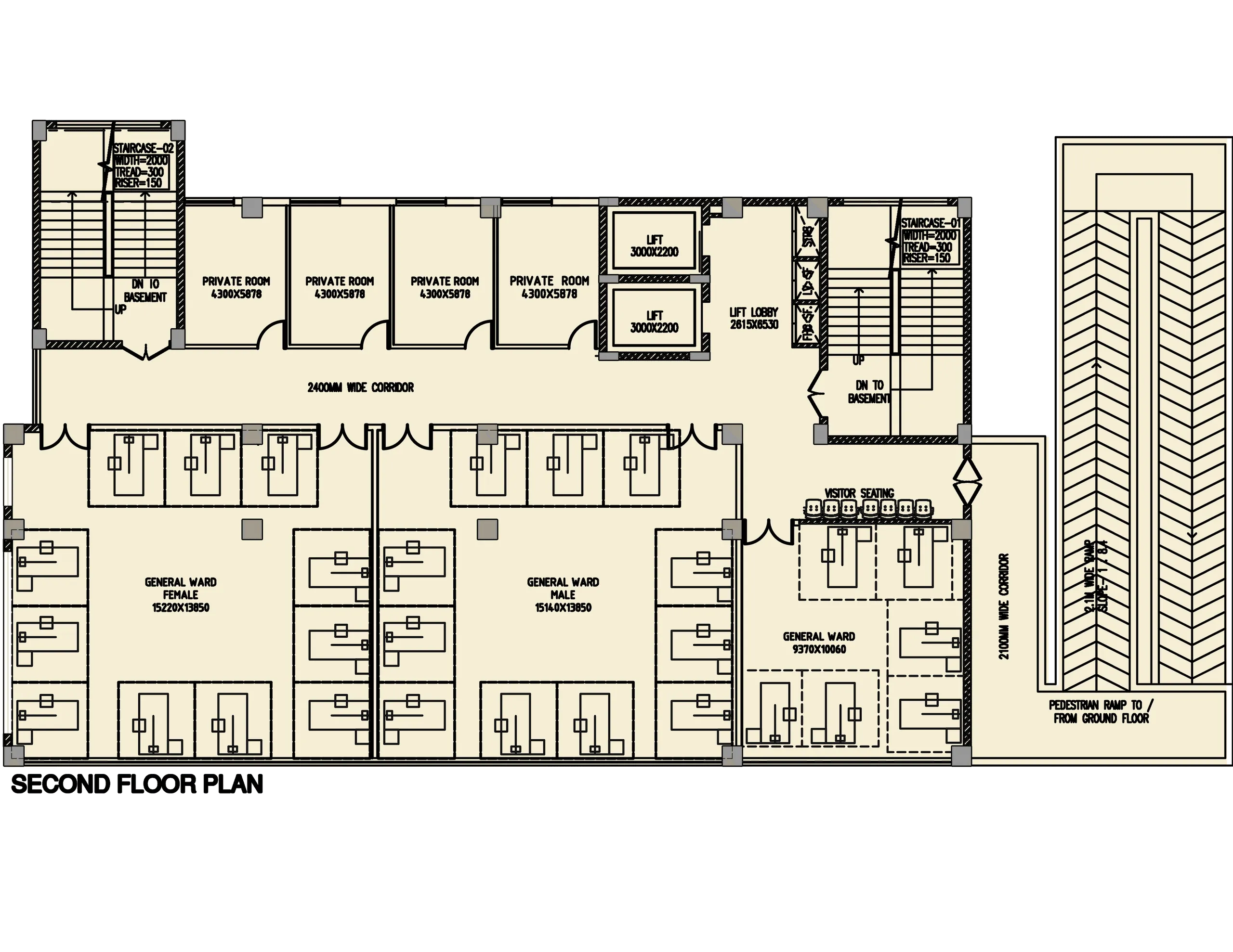 CNS Hospital — second floor plan