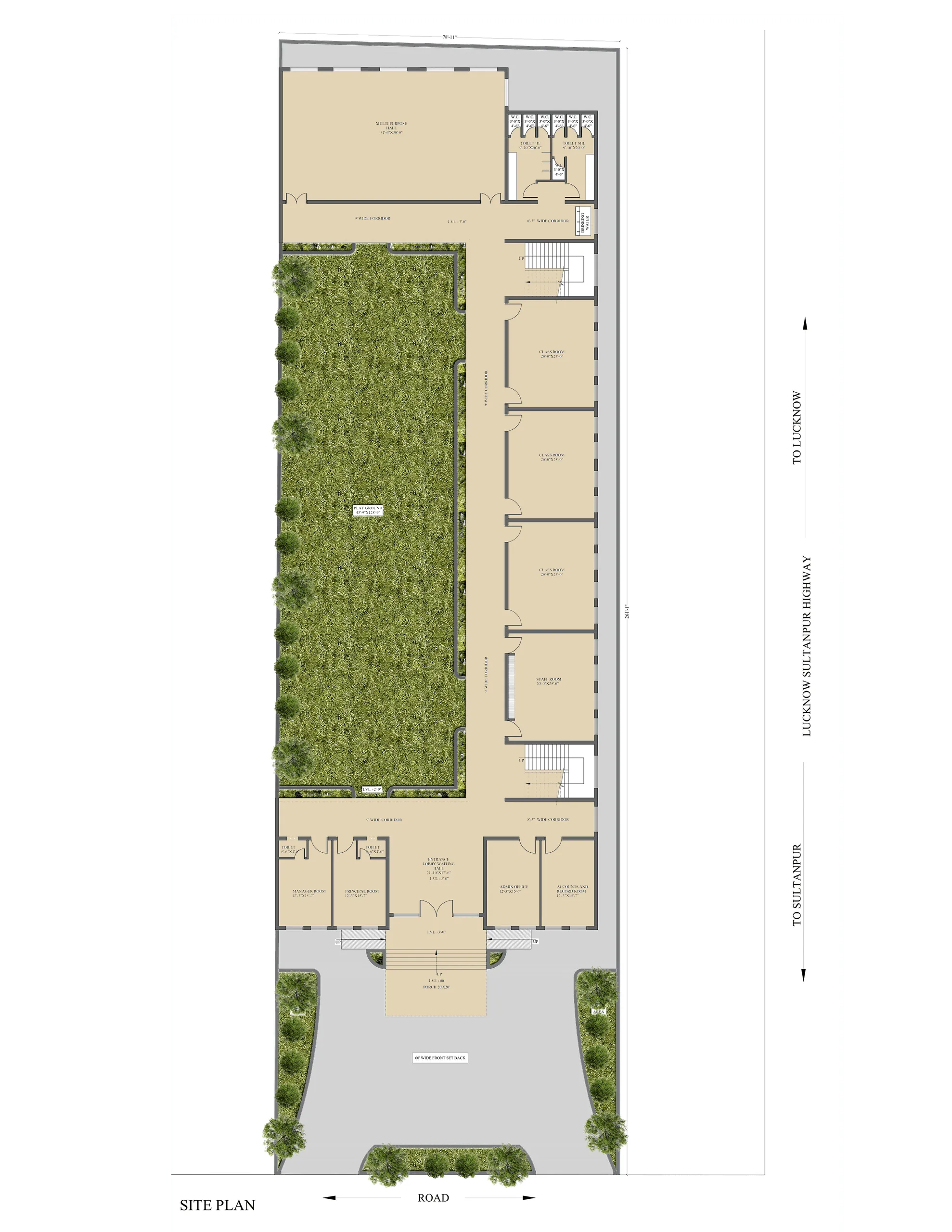CBSE Intermediate School — site plan